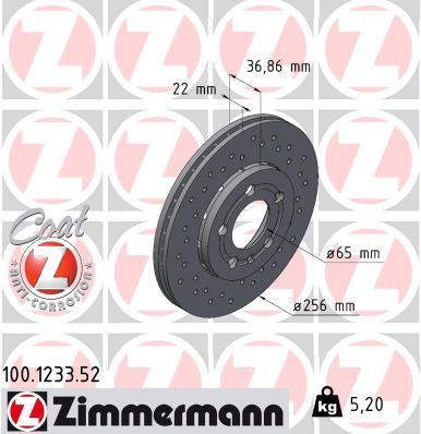 Brake Disc 100.1233.52