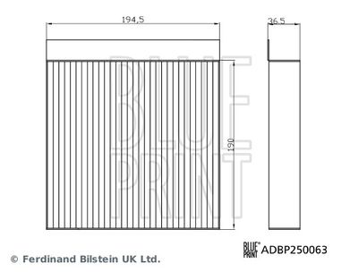 FILTER INNENRAUMLUFT BLUE PRINT ADBP250063 1