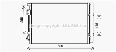 Конденсатор, кондиционер AVA QUALITY COOLING HY5448D для HYUNDAI i20