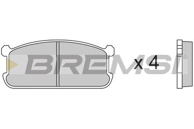 Комплект тормозных колодок, дисковый тормоз BREMSI BP2192 для MITSUBISHI SAPPORO