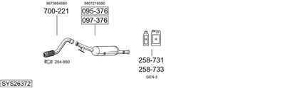 Układ wydechowy BOSAL SYS26372