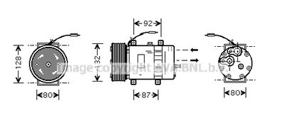 AVA QUALITY COOLING Compressor, airconditioning (VLAK030)