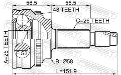 Joint Kit, drive shaft 0110-ZRE144A48