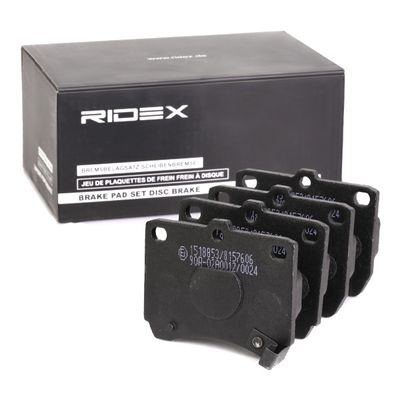 комплект спирачно феродо, дискови спирачки RIDEX 402B1012