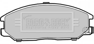 Комплект тормозных колодок, дисковый тормоз BORG & BECK BBP1786 для SSANGYONG ACTYON