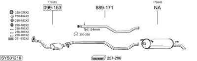 Układ wydechowy BOSAL SYS01216