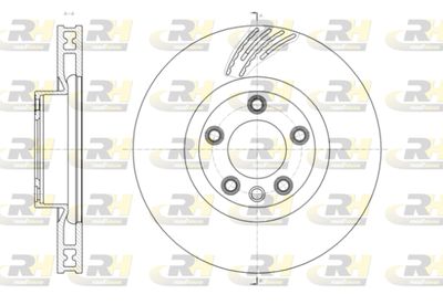Тормозной диск ROADHOUSE 61419.11 для VW TOUAREG