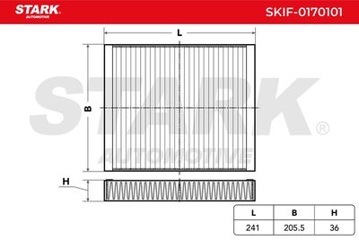 Филтър купе (поленов филтър) STARK SKIF-0170101