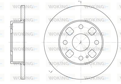 WOKING D6054.00 Тормозные диски  для MAZDA 121 II (DB) 1.3 i 16V