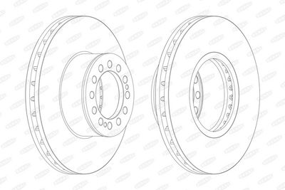 Brake disc achter/voor Links/Rechts (432mmx45mm) past: MAN E2000, F2000, HOCL, LION´S CITY, LION´S COACH, LION´S STAR, M 2000 L, M 2000 M, TGA, TGM I, TGM II, TGS I, TGS II, TGX I, TGX II 01.79-