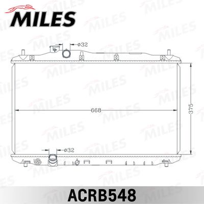 Радиатор, охлаждение двигателя MILES ACRB548