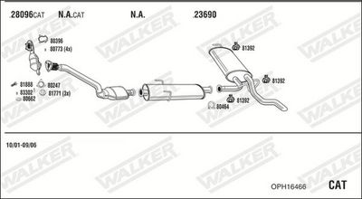 SISTEM DE ESAPAMENT WALKER OPH16466