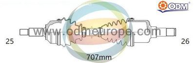 Приводной вал Multiparts 18-295050 для RENAULT DUSTER