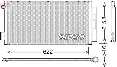 Конденсатор, кондиционер DENSO DCN09044 для FIAT TIPO