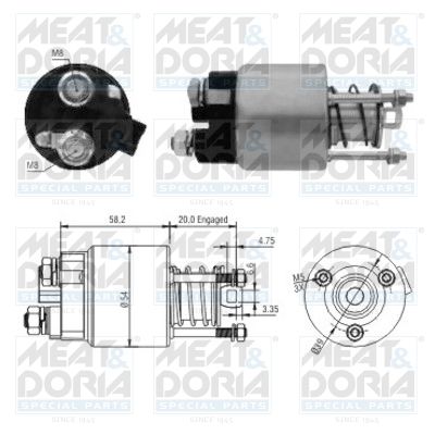 Solenoid, startmotor MEAT & DORIA 46101