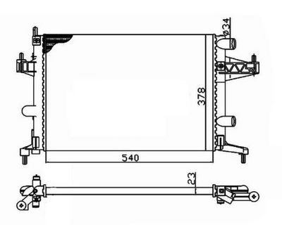 Radiator, engine cooling 509596