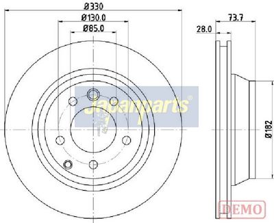 спирачен диск JAPANPARTS DP-0918C