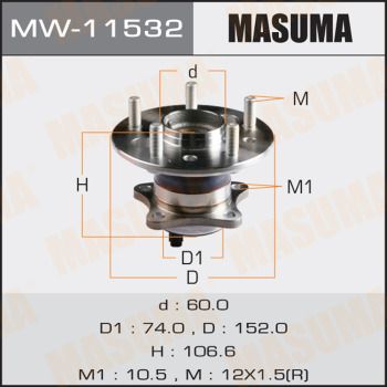 MASUMA MW-11532 Подшипник ступицы  для TOYOTA CAMRY (Тойота Камр)