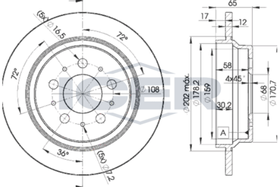 спирачен диск ICER 78BD1674-1