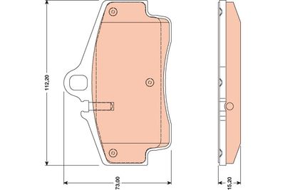 Комплект тормозных колодок, дисковый тормоз TRW GDB1757 для PORSCHE CAYMAN