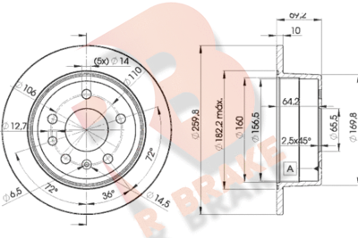R BRAKE 78RBD29105 Тормозные диски  для SAAB 900 II купе 2.0 -16 Turbo