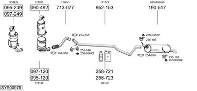 Изпускателна система BOSAL SYS00976