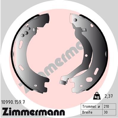ZIMMERMANN Bremsbackensatz, Feststellbremse (10990.159.7)