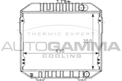 Радиатор, охлаждение двигателя AUTOGAMMA 101021 для TOYOTA HIACE