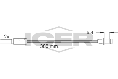 предупредителен контактен сензор, износване на накладките ICER 610244 E C