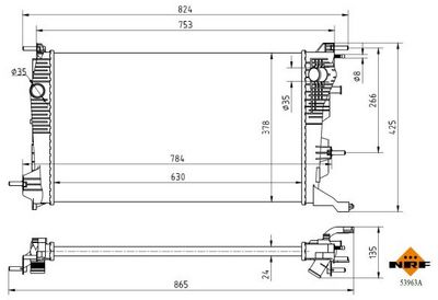 RADIATOR RACIRE MOTOR NRF 53963A 4