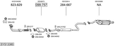 Układ wydechowy BOSAL SYS13380