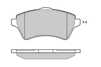 E.T.F. 12-0960 Тормозные колодки и сигнализаторы  для LAND ROVER FREELANDER I Soft Top (L314) 2.0 DI 4x4