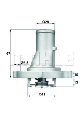 Termostat, kylvätska MAHLE TI 68 87D