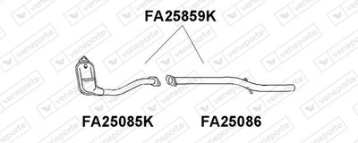 Катализатор VENEPORTE FA25859K для FIAT UNO