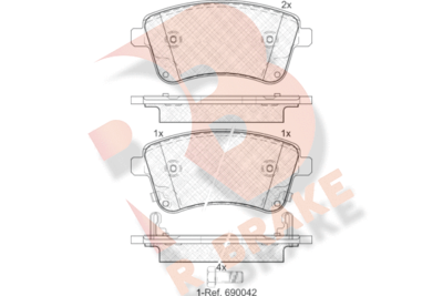 R BRAKE RB1985 Тормозные колодки и сигнализаторы для KIA VENGA (YN) 1.4 CRDi 75 R BRAKE RB1985 Тормозные колодки и сигнализаторы для KIA VENGA (YN) 1.4 CRDi 75