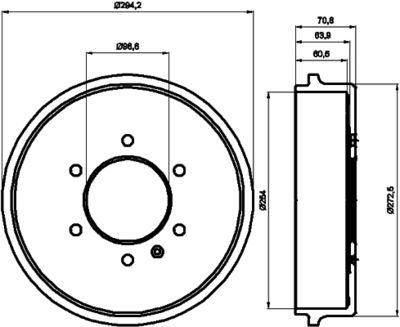 Тормозной барабан TEXTAR 94015500 для ISUZU CAMPO