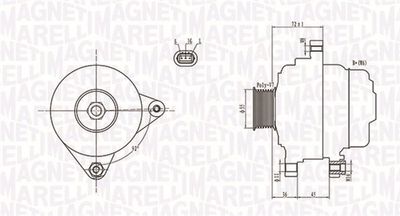 Генератор MAGNETI MARELLI 063731792010 для TOYOTA RAV 4