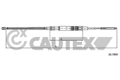 Тросик, cтояночный тормоз CAUTEX 763028 для VW GOLF