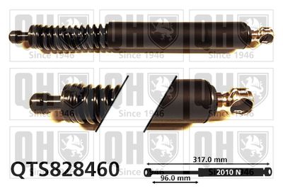 Газовая пружина, крышка багажник QUINTON HAZELL QTS828460 для VW TOUAREG