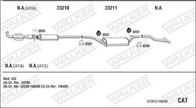 Изпускателна система WALKER VOK019808