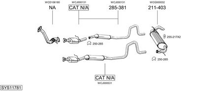 ABGASANLAGE BOSAL SYS11781