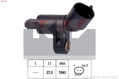 Czujnik, prędkość obrotowa koła KW 462126