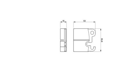 BREMSBELAGSATZ SCHEIBENBREMSE BOSCH 0986464361 3