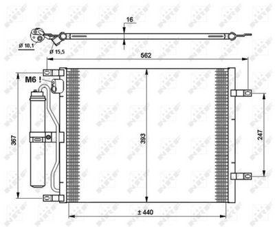 KONDENSATOR KLIMAANLAGE NRF 35784 6