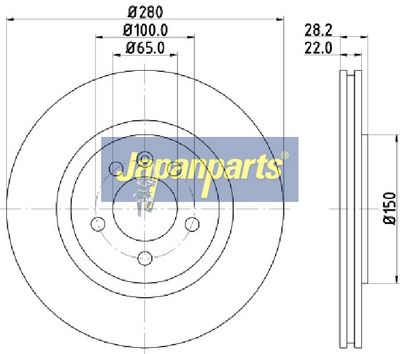 JAPANPARTS Тормозной диск