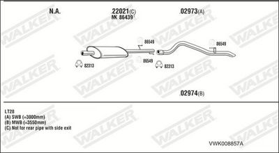 SISTEM DE ESAPAMENT WALKER VWK008857A