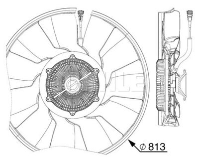 Fläkt, kylare MAHLE CFF 516 000P