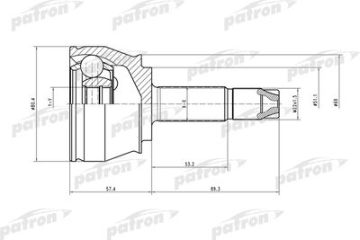 PATRON PCV1374 ШРУС  для FIAT DOBLO (Фиат Добло)