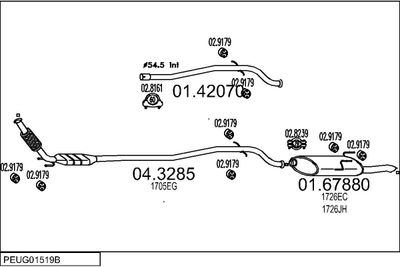 SISTEM DE ESAPAMENT MTS PEUG01519B012247