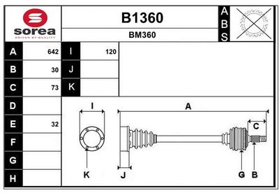 ANTRIEBSWELLE SNRA B1360